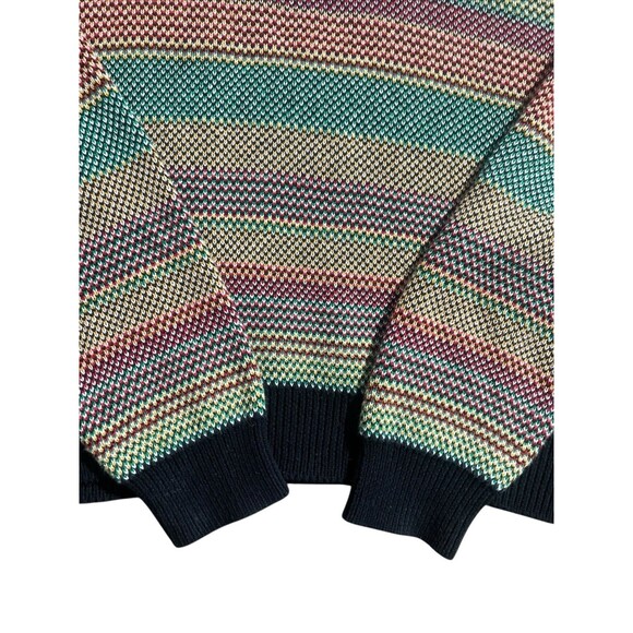 Teddy Fresh Striped Rainbow Pullover Knit Cotton Sweater Crew Neck Size S - Picture 3 of 11